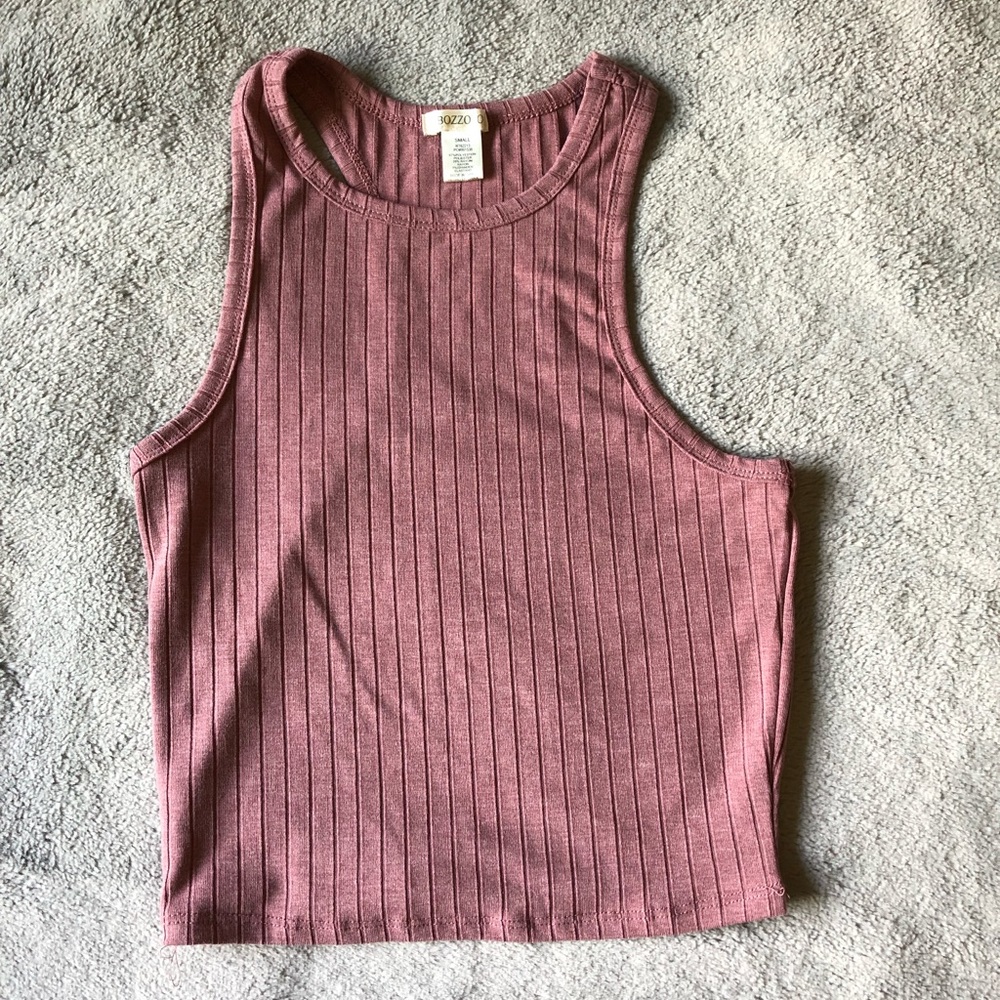 NWOT Dusty Rose Racerback Crop